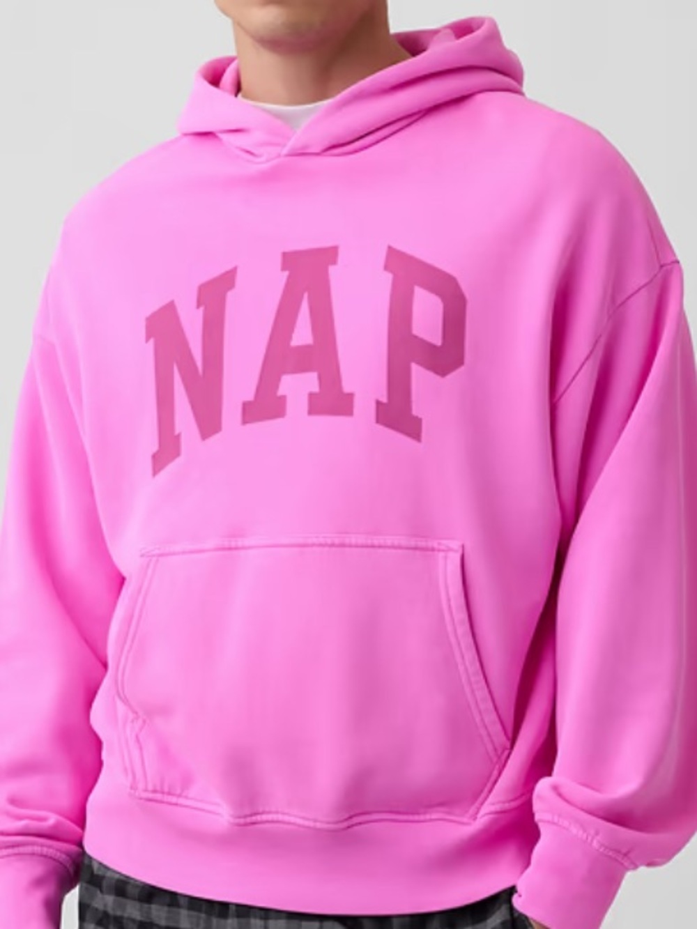 NEW Gap Nap Unisex VintageSoft Hoodie Sweatshirt, Pink, Medium